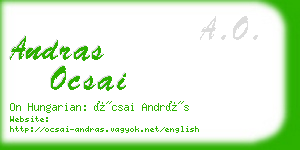 andras ocsai business card